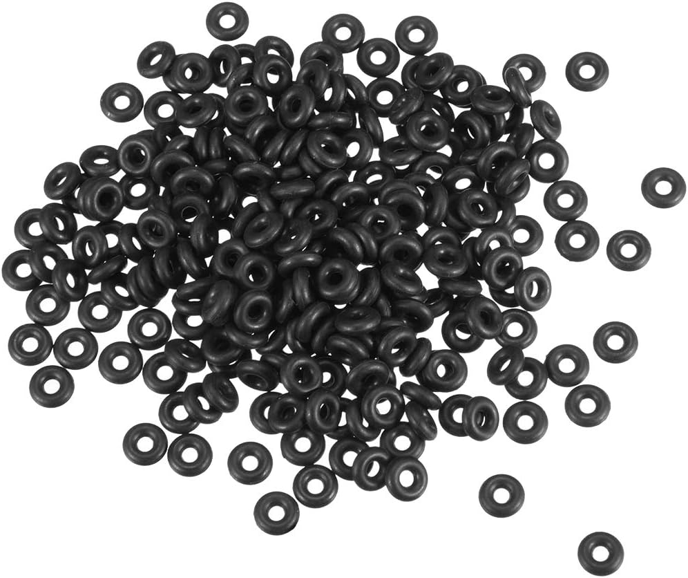 uxcell Nitrile Rubber O-Rings 7mm OD 3mm ID 2mm Width, Metric Sealing Gasket for Automotive Machine Plumbing, Pack of 200