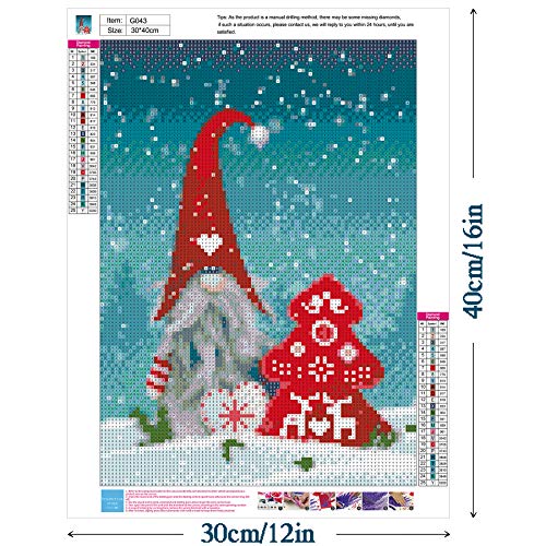 DECYOOL 12 x 16 Inches 5D Diamond Painting Santa Claus Rhinestone Painting Art Kits for Decoration Gifts and Toys (Style A) - Thumbnail 2