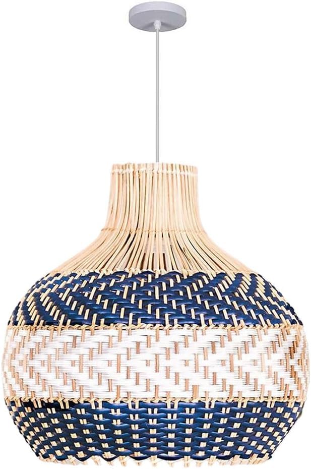 Chandelier en rotin haut de gamme fait main lustre suspendu en osier pour plafond