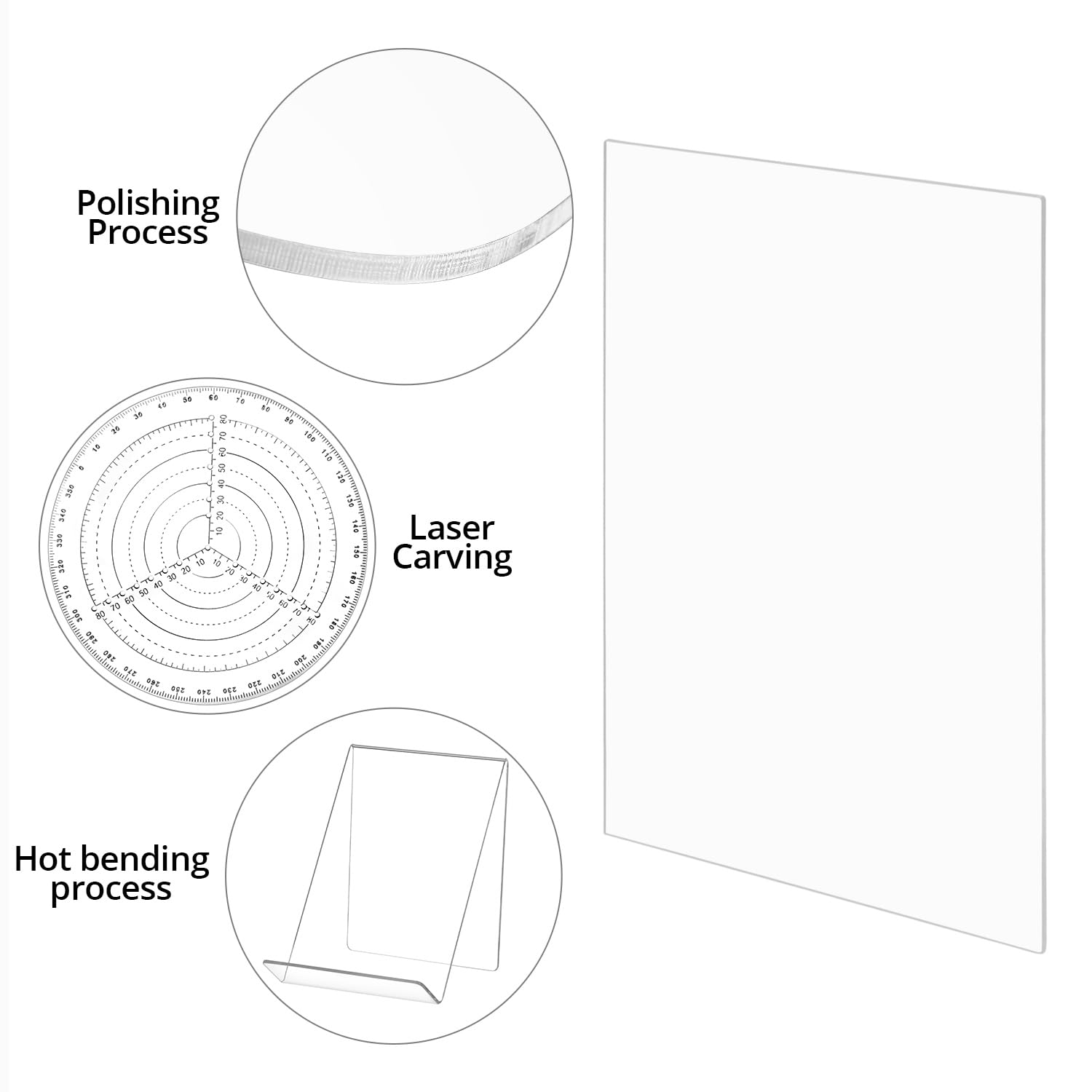 Lot De 10 Plaques Acryliques Transparentes 2mm 10x15cm - Feuilles Plastique Pour DIY, Cadres Photo Et Projets Créatifs