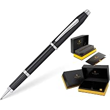 Cross Century II Refillable Gel Ink Rollerball Pen, Medium Rollerball, Includes Luxury Gift Box - Black Lacquer