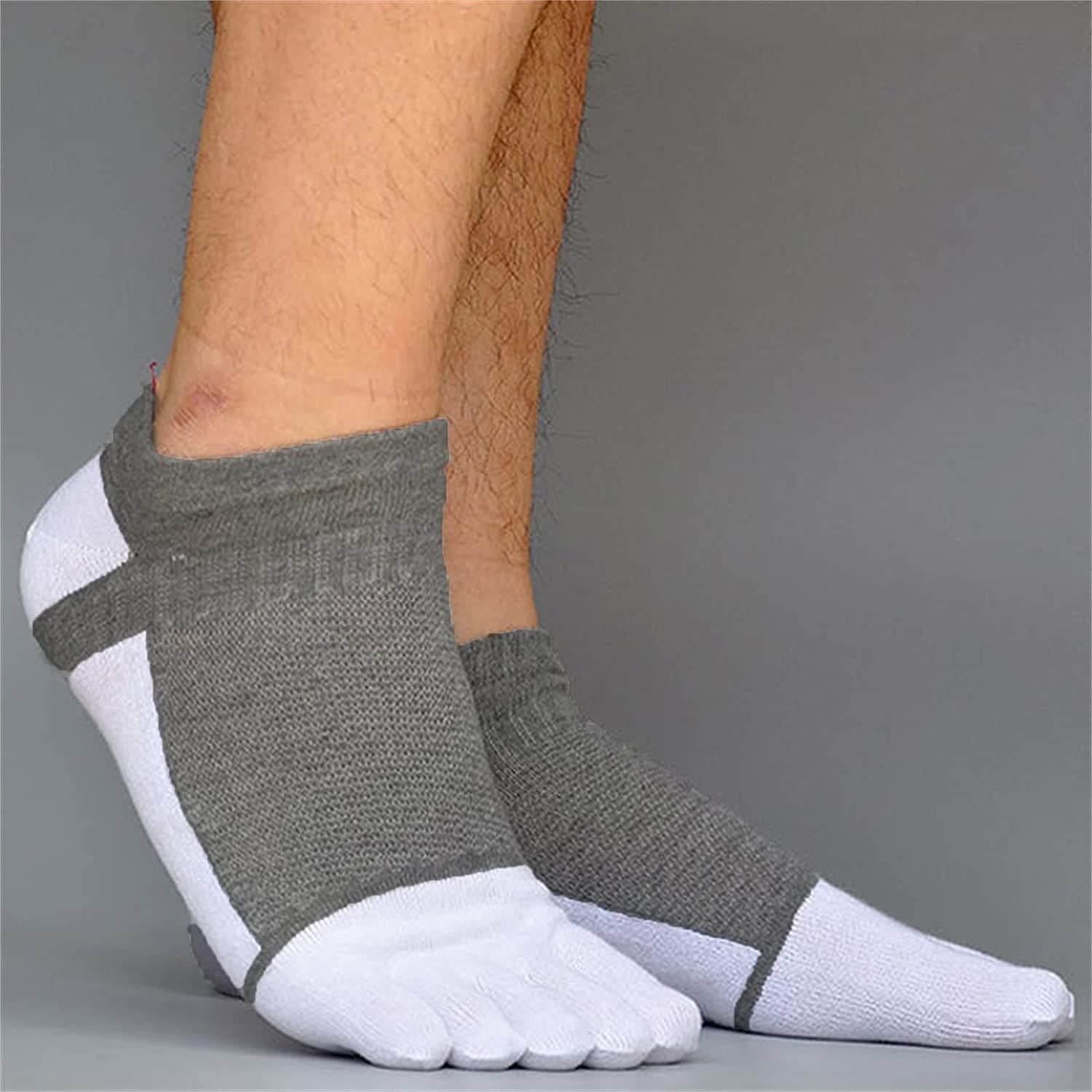 Skarpetki Oddychające 6 Par Niewidoczne Skarpetki Do Kostek Patchwork Low Tube Sporty Domowe Skarpety Z Pięcioma Palcami Unisex Antypoślizgowe