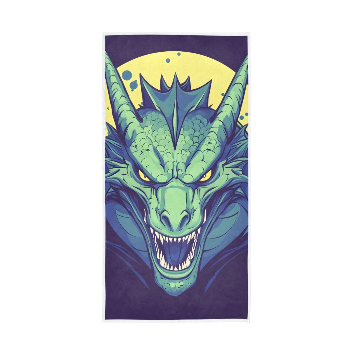 HUYGD Angry Dragon Head Hand Towels and Washcloths for Bathroom, Hand Towel for Bathroom, Travel, Camp, Hotel, Spa 15 x 30 Inches