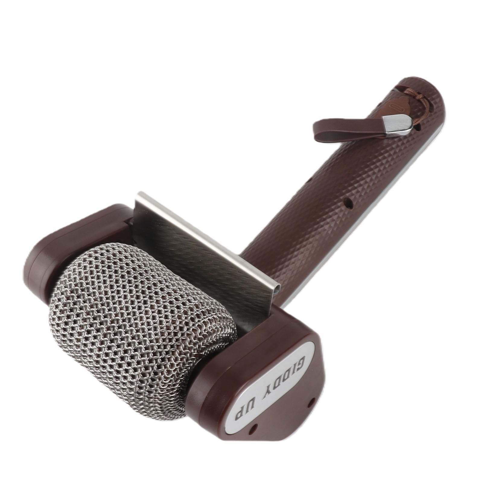 Cepillo Giratorio para Parrilla, Herramienta inalámbrica Recargable para Barbacoa con Rodillo de Acero Inoxidable de 350 RPM, Limpiador eléctrico para Parrilla de Barbacoa con luz (Brown)
