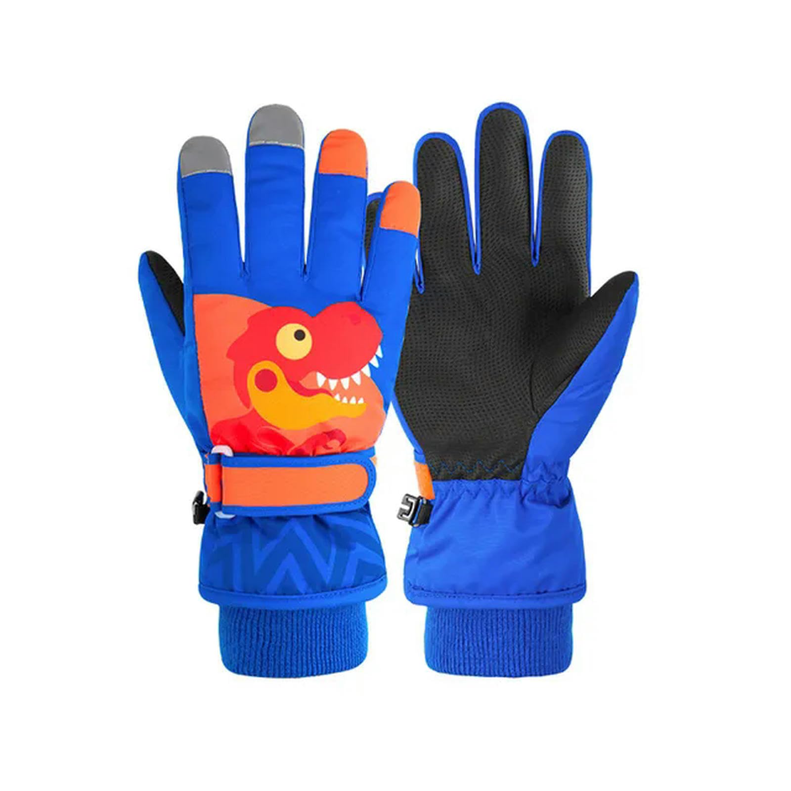 Guantes de Chico Chica Guantes De Esquí De Invierno para Niños para Mantenerse Calientes Y Guantes De Terciopelo-Azul Oscuro S