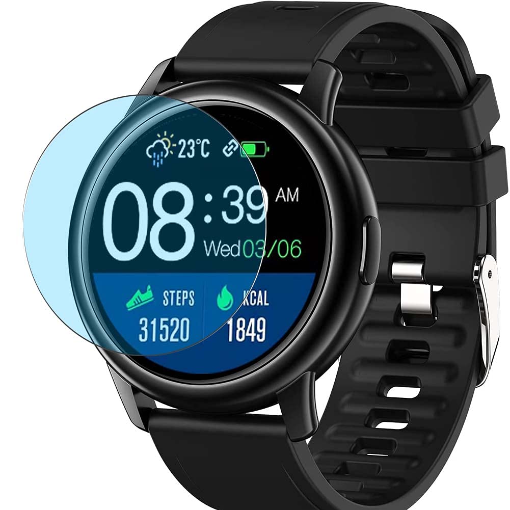 PuccyPuccy 3 Pack Anti Blue Light Screen Protector Film, compatible with Donerton BOZLUN S27 1.3" Smart Watch Smartwatch TPU Guard （ Not Tempered Glass Protectors ） New