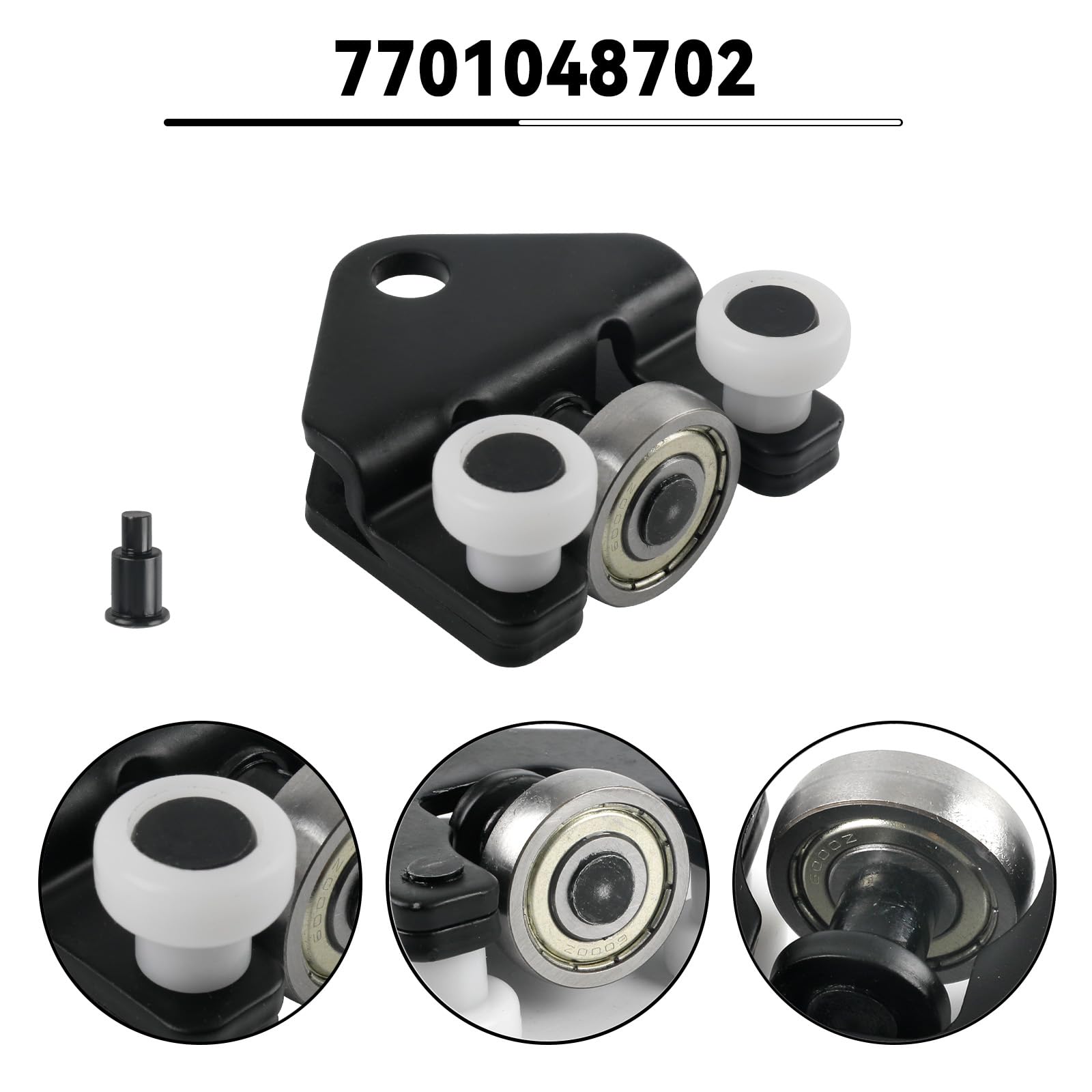 Rodillos de Puerta Lateral Derecha repuesto para Renault Master/Nissan Interstar 1997-2010, Juego de Ruedas Puerta Lateral compatible con Opel Movano 1997-2010-Guía de Rodillos para Puerta Cor