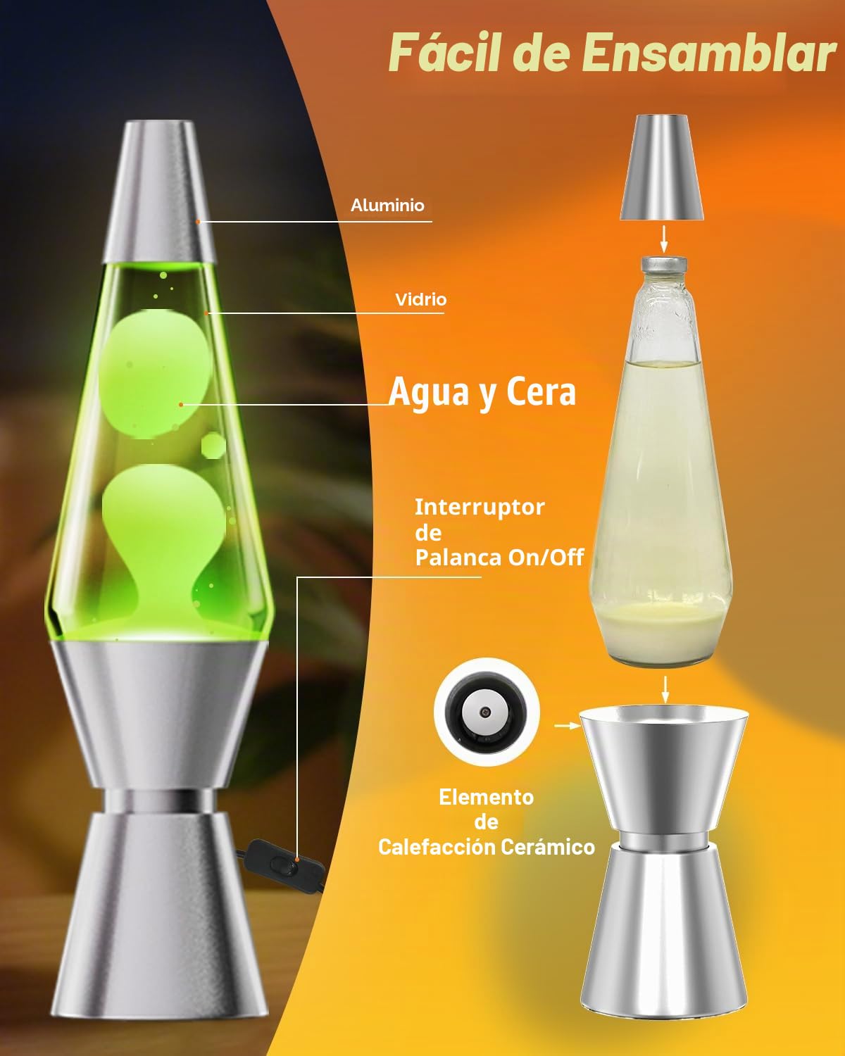 AONESY Lámpara de Lava, Lámparas de Lava para el Alivio del Estrés y Relajación, Lámpara Retro de Decoración del Hogar, Lámpara de Lava de 17 Cambios de Color Grande con Control Remoto para Adultos y