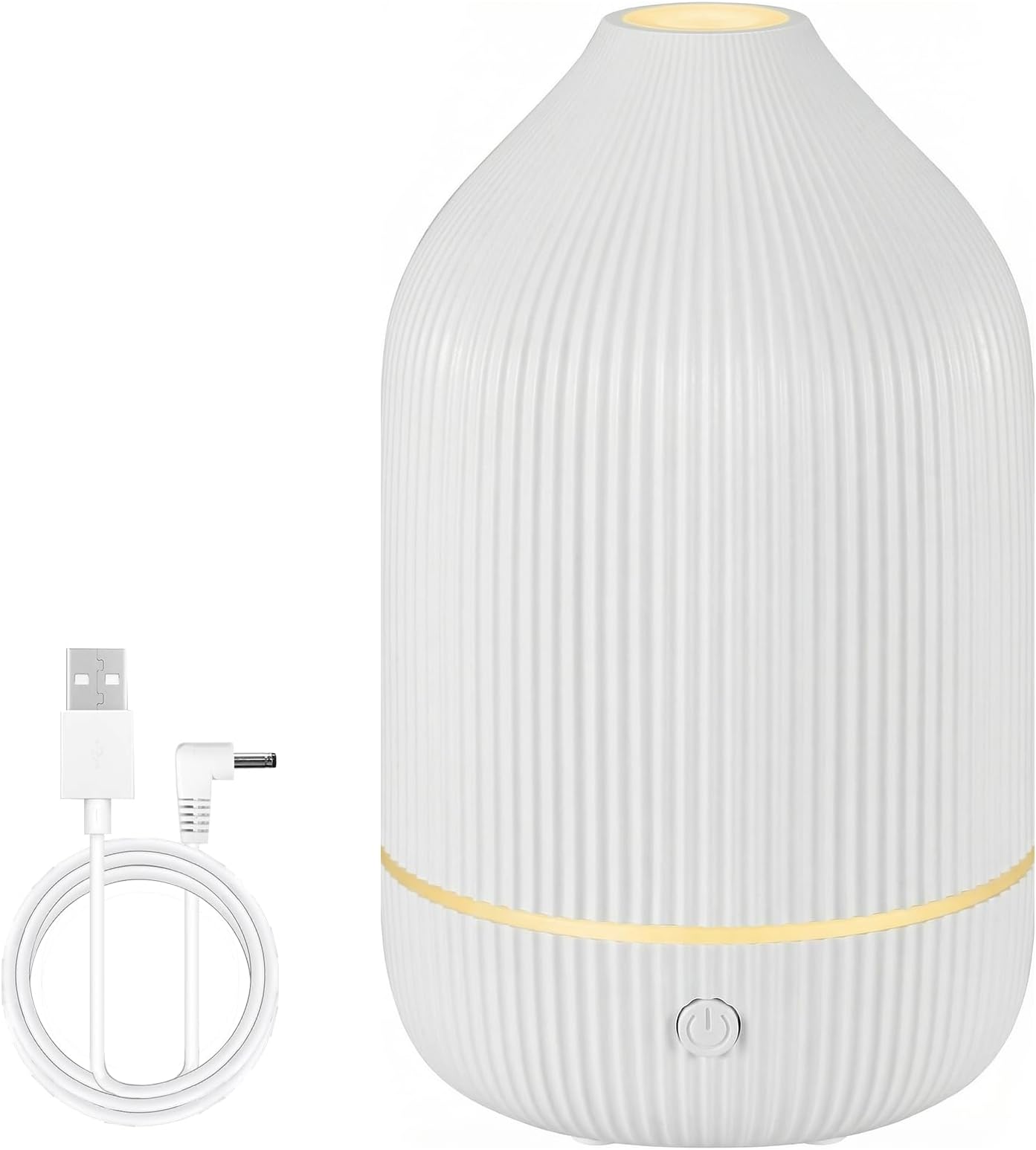 Essential Oil Diffuser - 100ml Electric Aroma Diffuser with 7 Lights & Auto Shut-Off, Ultrasonic Mist Diffusers & Mini Humidifier for Home Office Bedroom Spa, White
