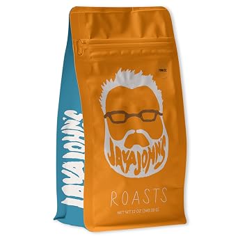 Java Johns Roasts House Blend Ground Coffee Bold & Medium Roast Coffee Peanut & Cocoa Notes Gifts for Coffee Lovers 12 Oz