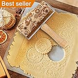 【Mango y agarre cómodos】 Tiene una buena característica de agarre de madera cómodo, mangos fáciles de agarrar para mayor comodidad y control. ¡Perfecto para largas horas rodando y horneando para la temporada del año, Navidad!