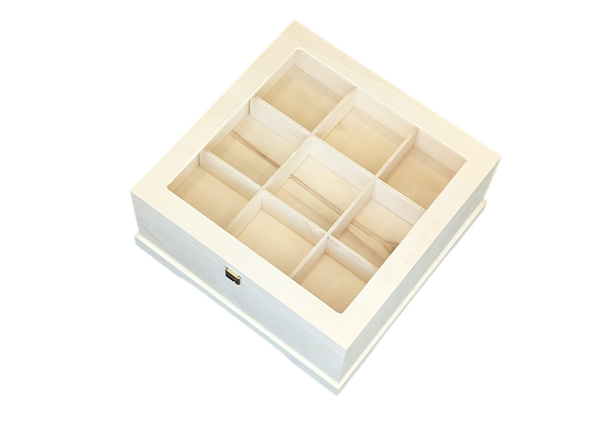 Caja Colecciones. Para corbatas, cinturones, minerales, etc.. En madera de chopo natural. Se puede pintar. Medidas: 34 * 34 * 16 cms.