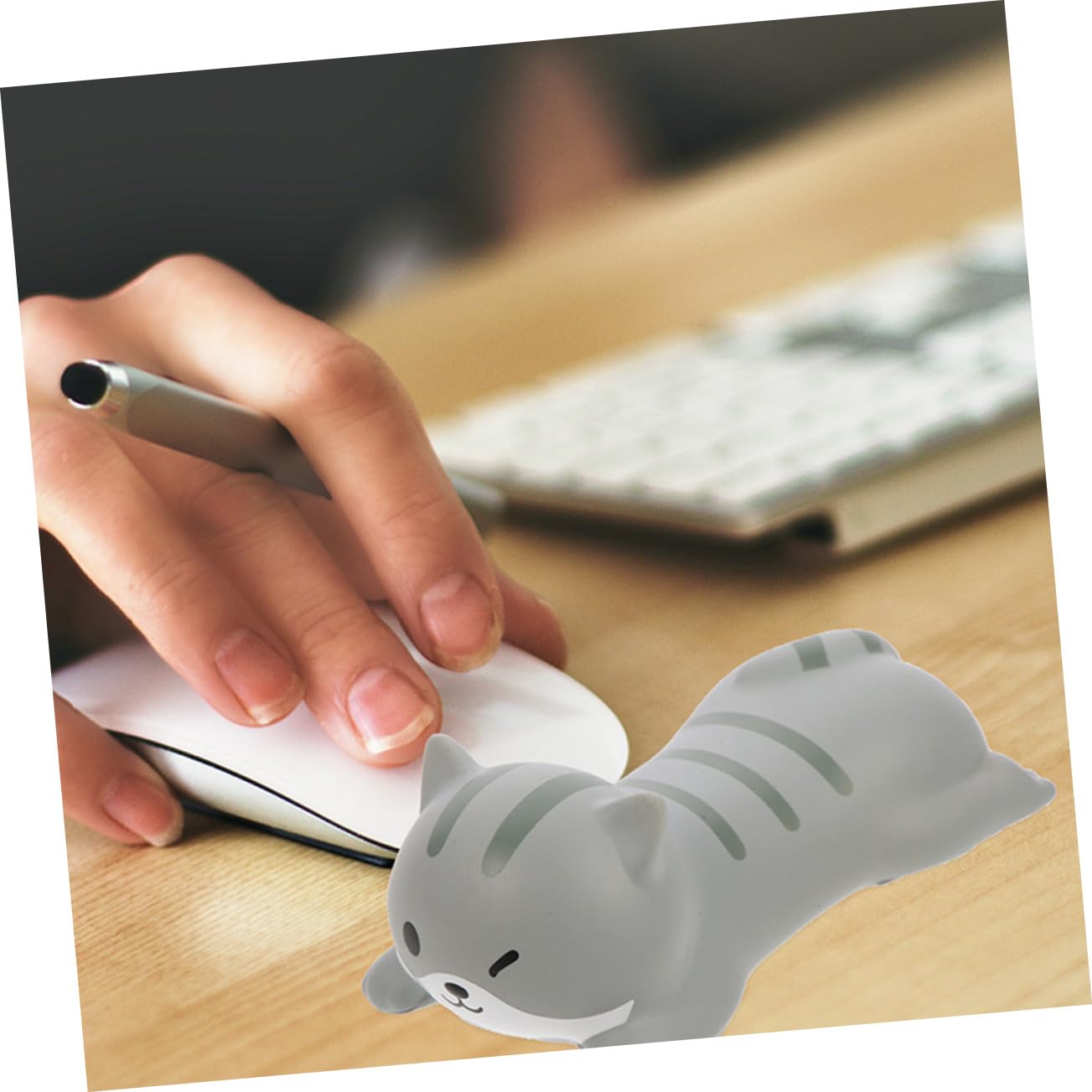 Lurrose 4 Sätze Cute Mousepad Niedliches Mauspad Armlehne Handgelenkstütze Für Das Büro Gaming- Ergonomisches Handballenauflagepolster Geschmeidiges Mauspad Harz 2 Stücke * 4
