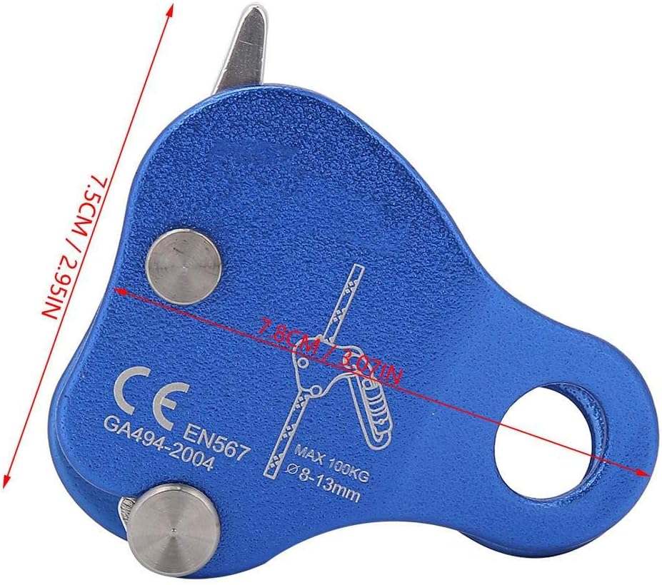 Alomejor Climbing Pulley Ascender Aluminium Alloy 100KN Pulley Block for Hitch Tending Rigging