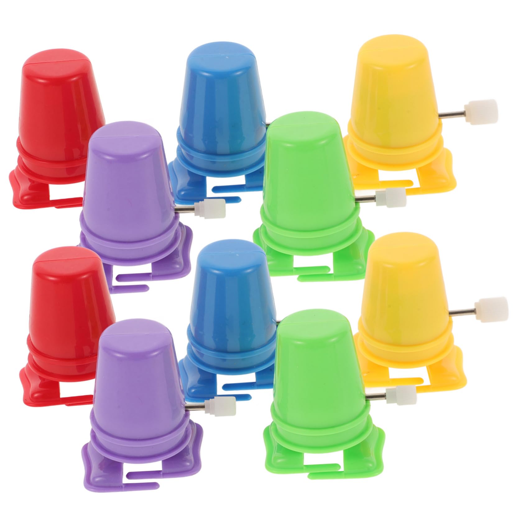 Gatuida 10pcs Wind up Robot Toy Clockwork Legged Robot Movement Mechanism Toys for DIY Clay Craft Accessory Walking Feet Crafts Base Walking Feet Design