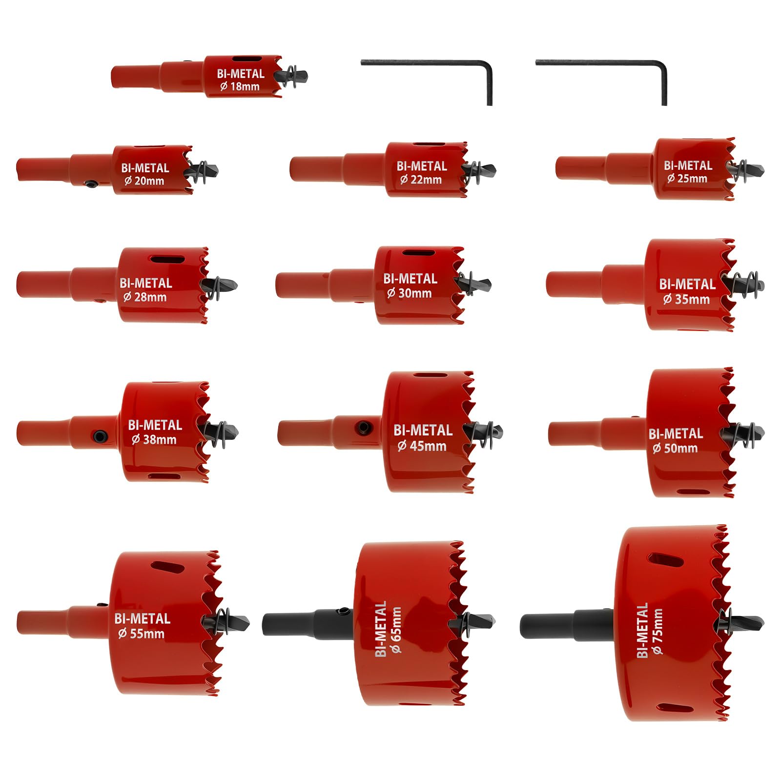 JETHMA Hole Saw Set, Durable Carbon Steel & High-Speed Steel Cutter for Wood Drywall, and Plastics
