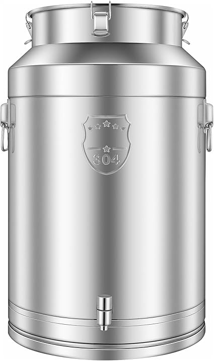 76L/20.08Gallon Stainless Steel Milk Can with Faucet, Heavy Duty Milk