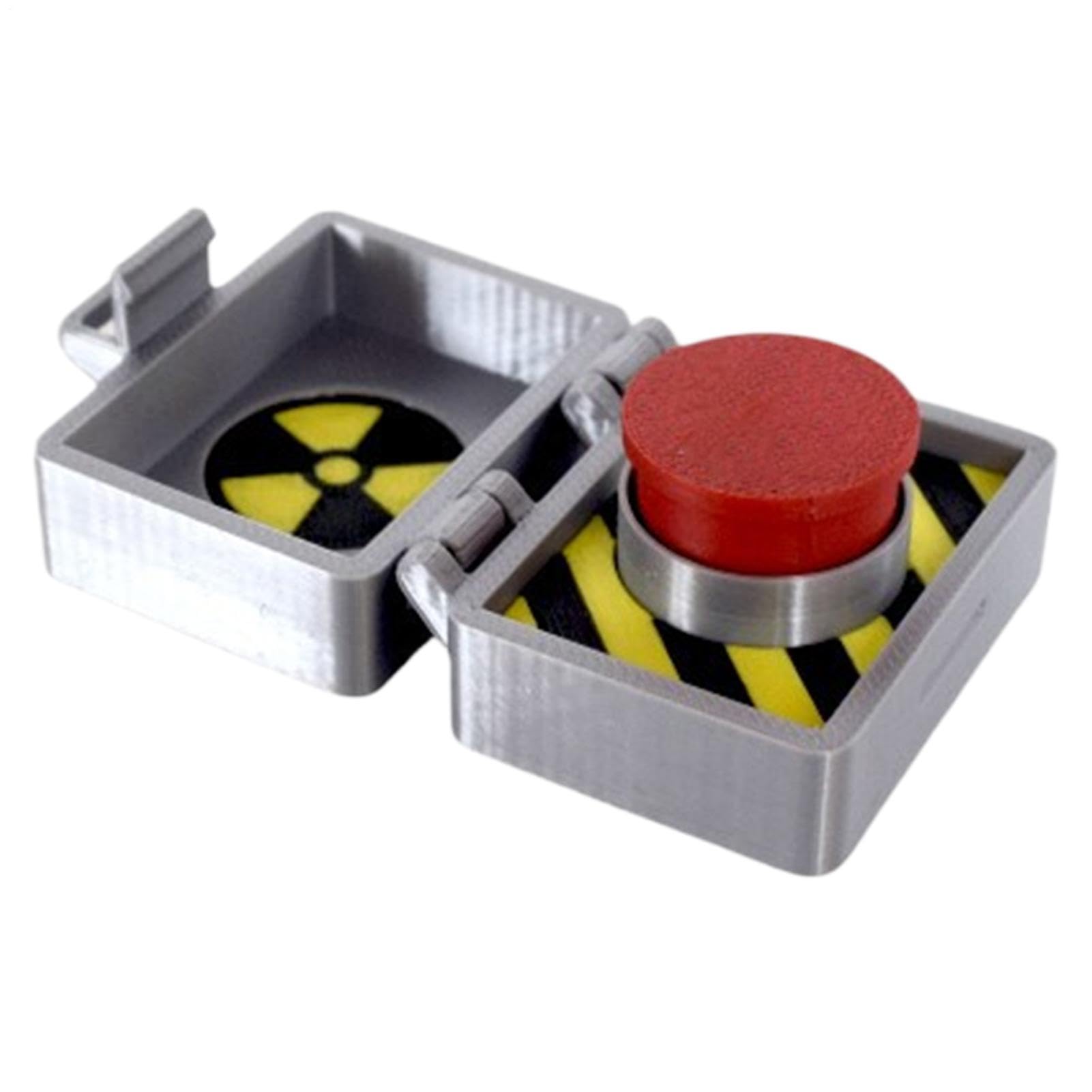 Nuke Button Toy, Mechanical Button Relief Desk Accessories, Desk Fidget Clicker Toy with Tactile Feedback Clicker, Immersive Sound Experience, For Home, Car, Travel, Airplane, Daily Work