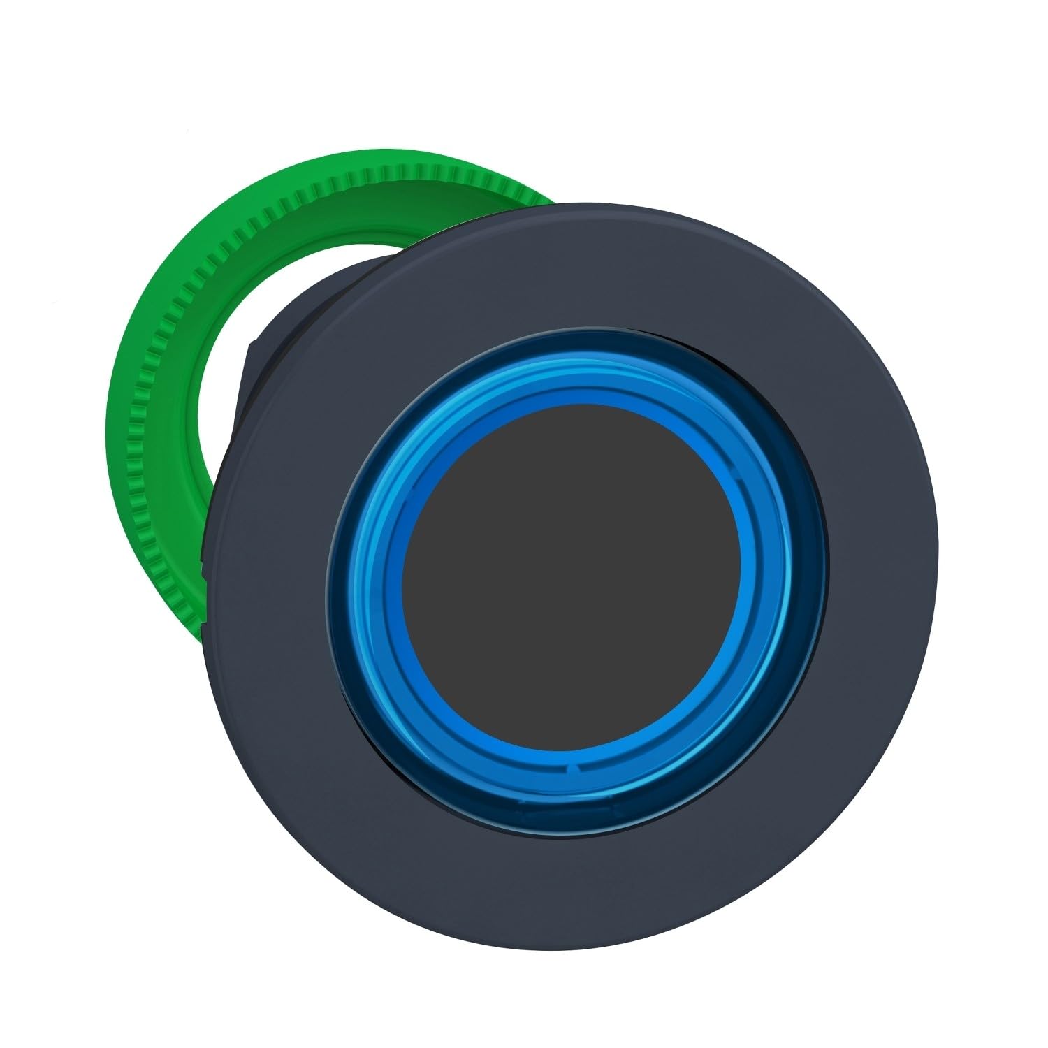 Cabeza pulsador flush LED azul con anillo de alta resistencia