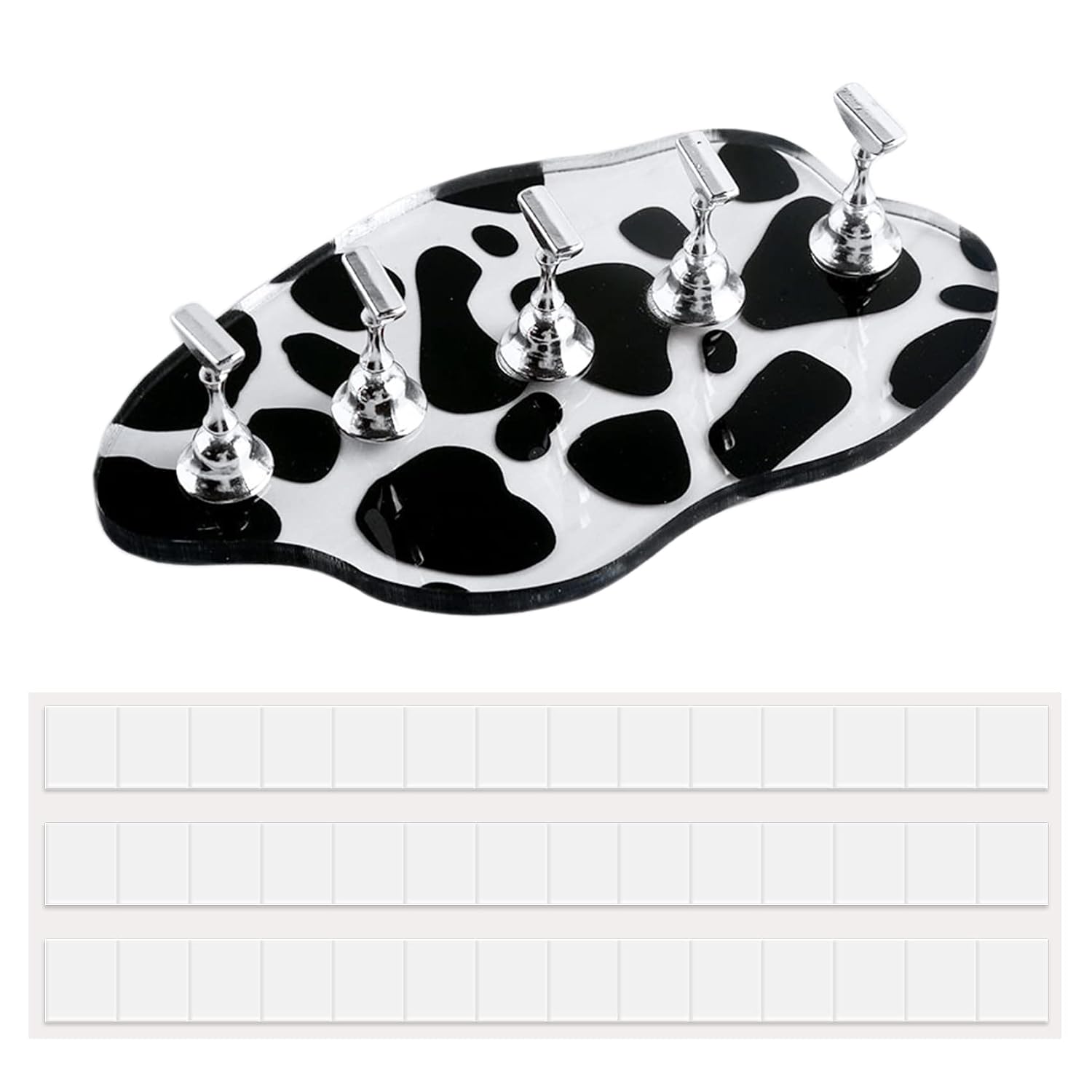 2Set Acrylic Nail Stands - Nail Holder & Display Stand for Painting, Durable Alloy, Highly Magnetic, DIY for Homes & Salons