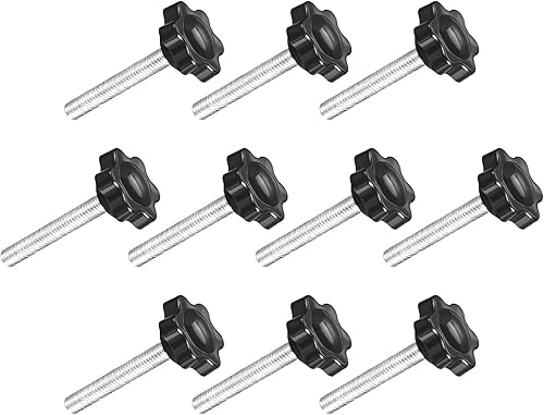 Miniatura 8 de METALLIXITY Perillas de tornillo de mango de sujeción (M6x26mm) 1 unidad, agarre de metal en forma de estrella - para construcción de viviendas