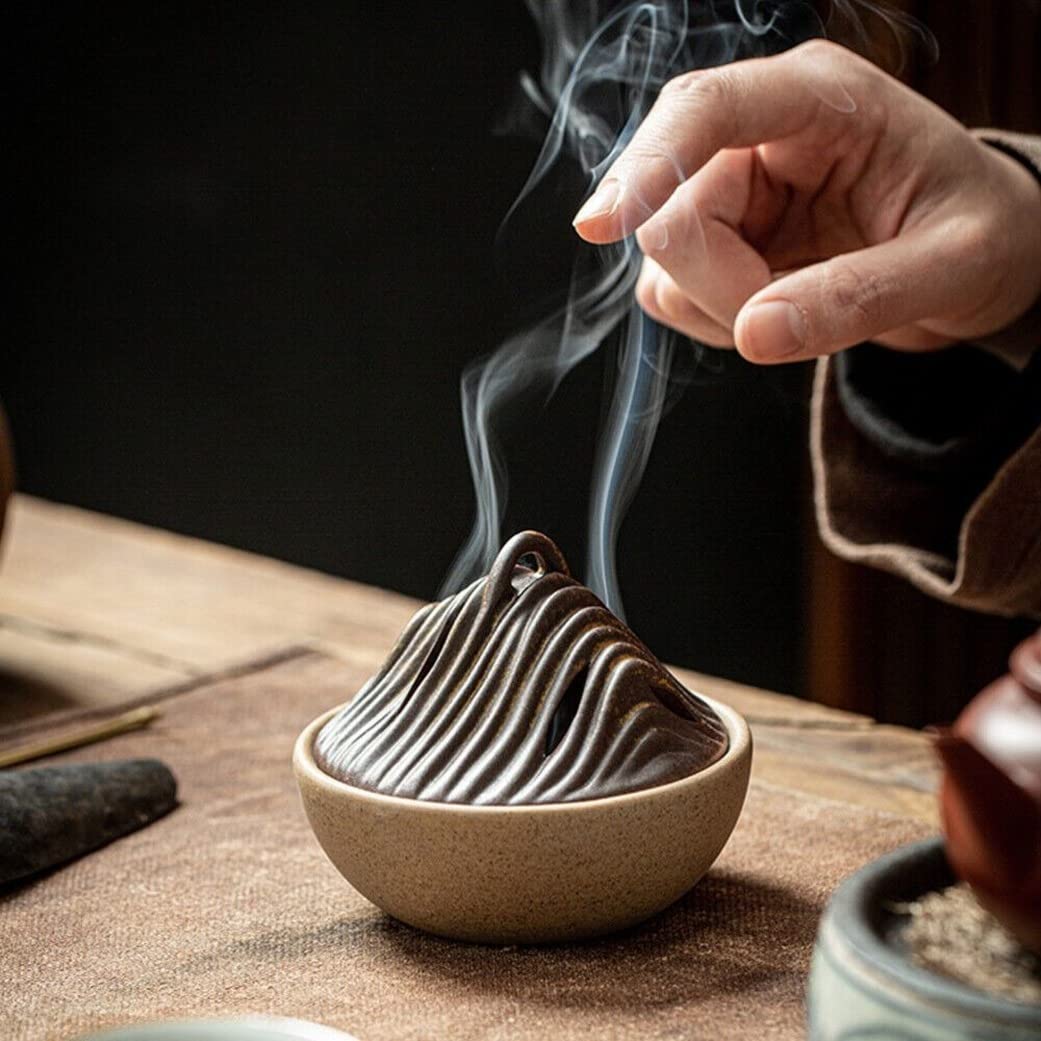 Brûleur d'encens céramique zen aromathérapie décoration maison unique