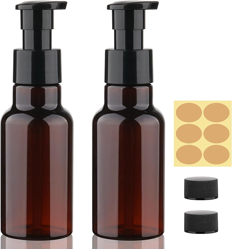 Frascos plásticos com bomba Hethyo 120 mL, pacote com 2