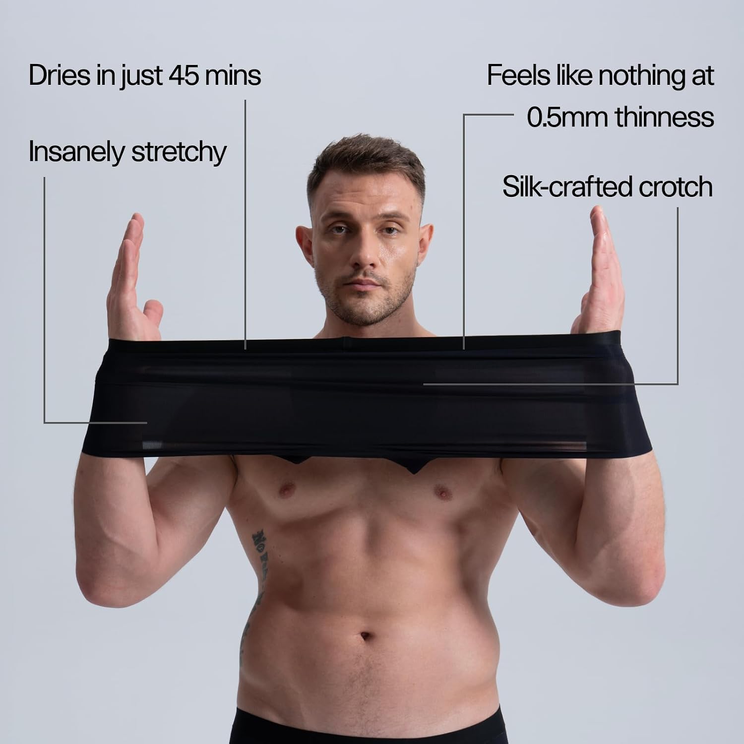 TexTale _BREEZ 12-Pack Men's Airy Trunk Underwear (XS-2XL) – Sweat-Wicking, Quick-Dry, Ultra-Stretch, Lightweight