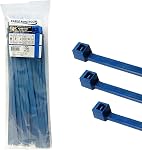 Kable Kontrol Metal Detectable Blue Zip Ties 100 Pcs 11 Inch, 50 Lbs Tensile Strength, Iron Infused Self-Locking Industrial Cable Ties