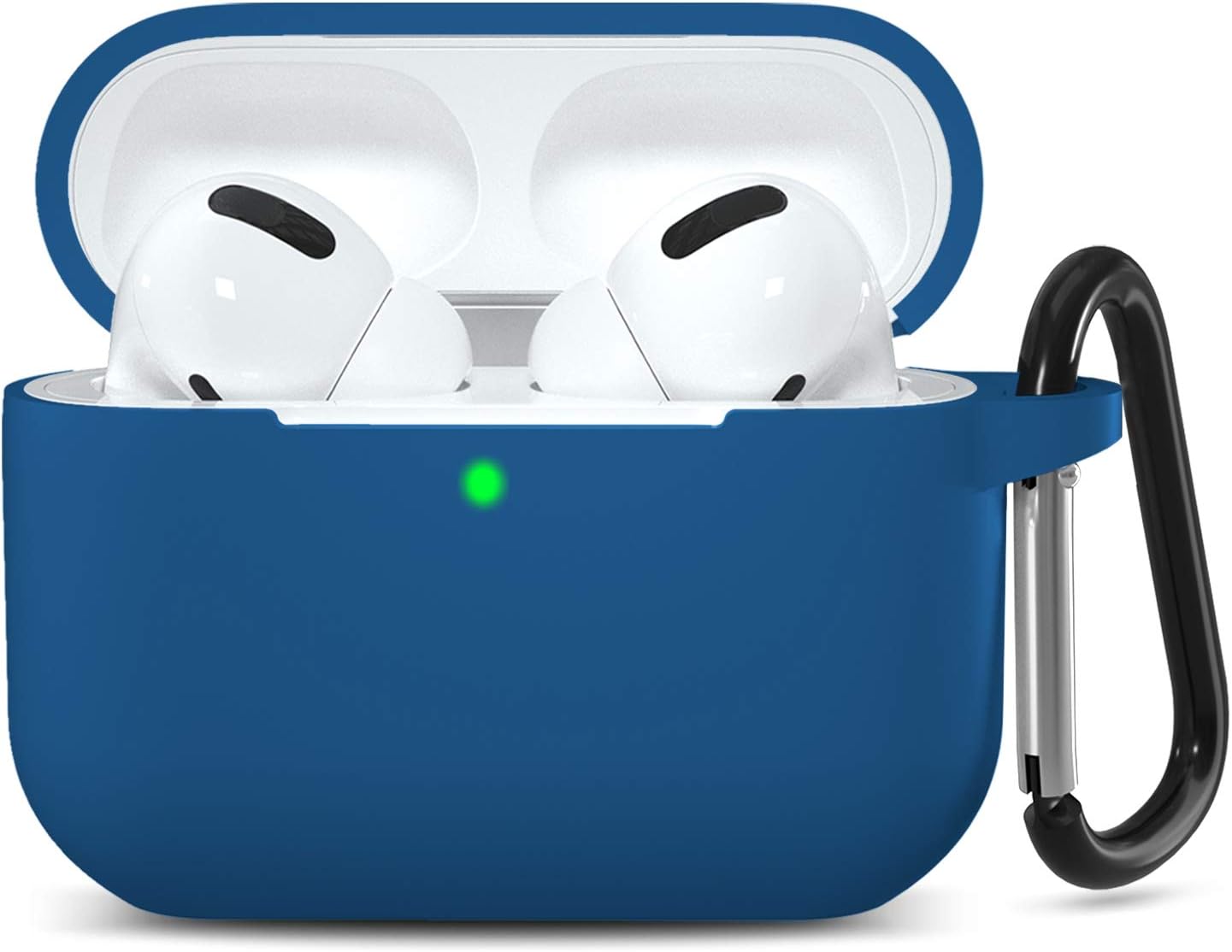 GEAK Compatible with AirPods Pro Case [Front LED Visible], Shockproof Silicone AirPod Pro Case for AirPods Pro 2019, Blue