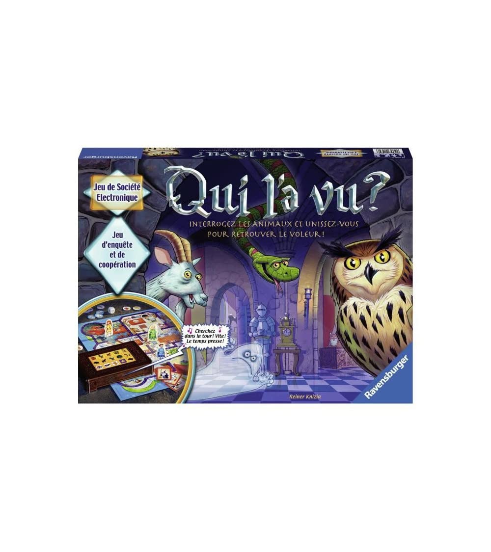 Ravensburger - ¿Quién lo ha Visto? - Juego de Mesa con electrónica - Juego de encuesta cooperativo