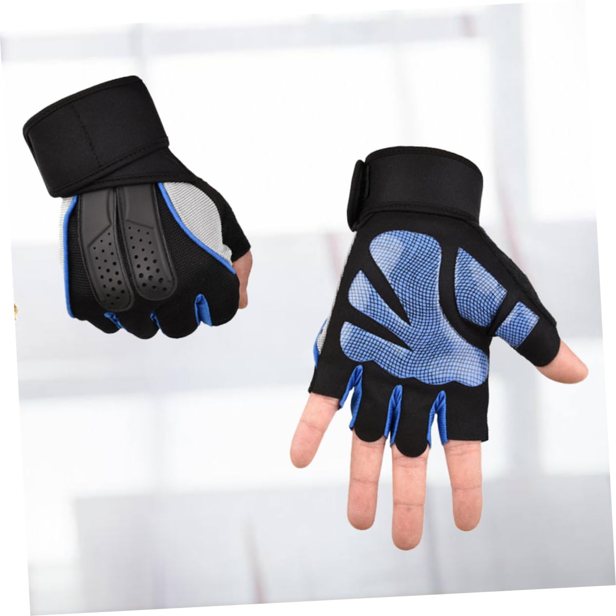 1 paio di guanti da allenamento Guanti antiscivolo Guanti per sollevamento pesi amento Guanti antiscivolo Guanti per sollevamento pesi Guanti corti per manubri sportivi per sollevamento pesi