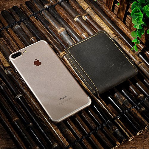 Le'aokuu Mens Genuine Leather Bifold Credit Card Case Money Clip Pocket Wallet Purse4