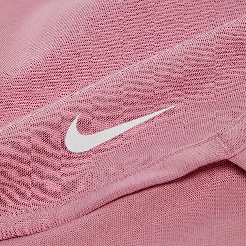 Nike Girl's DriFit Knit High-Rise Shorts (Little Kids/Big Kids) Elemental Pink/White LG (14 Big Kid)2