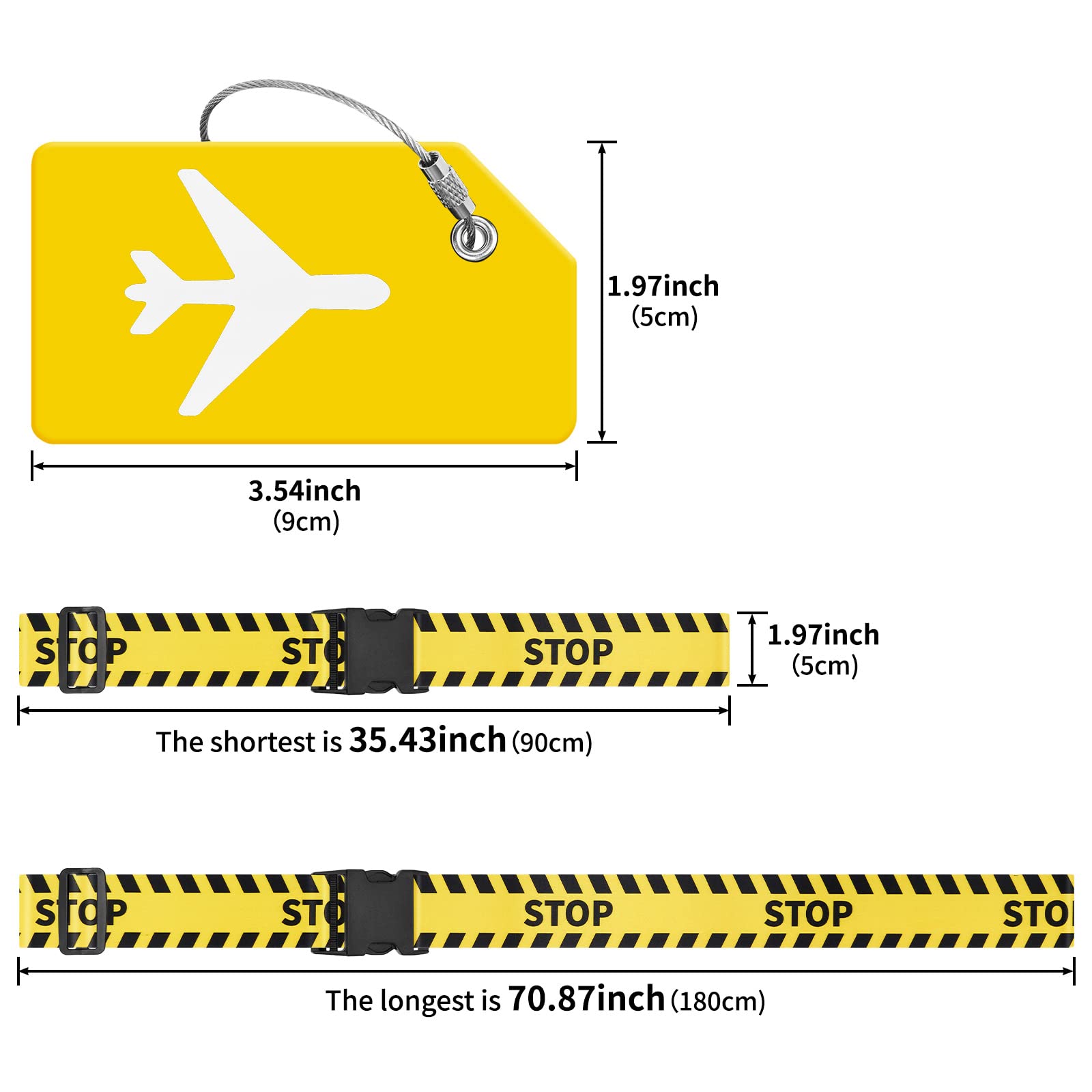 Set Di Cinghie Per Valigia, Nastro Per Bagagli - Foto 3