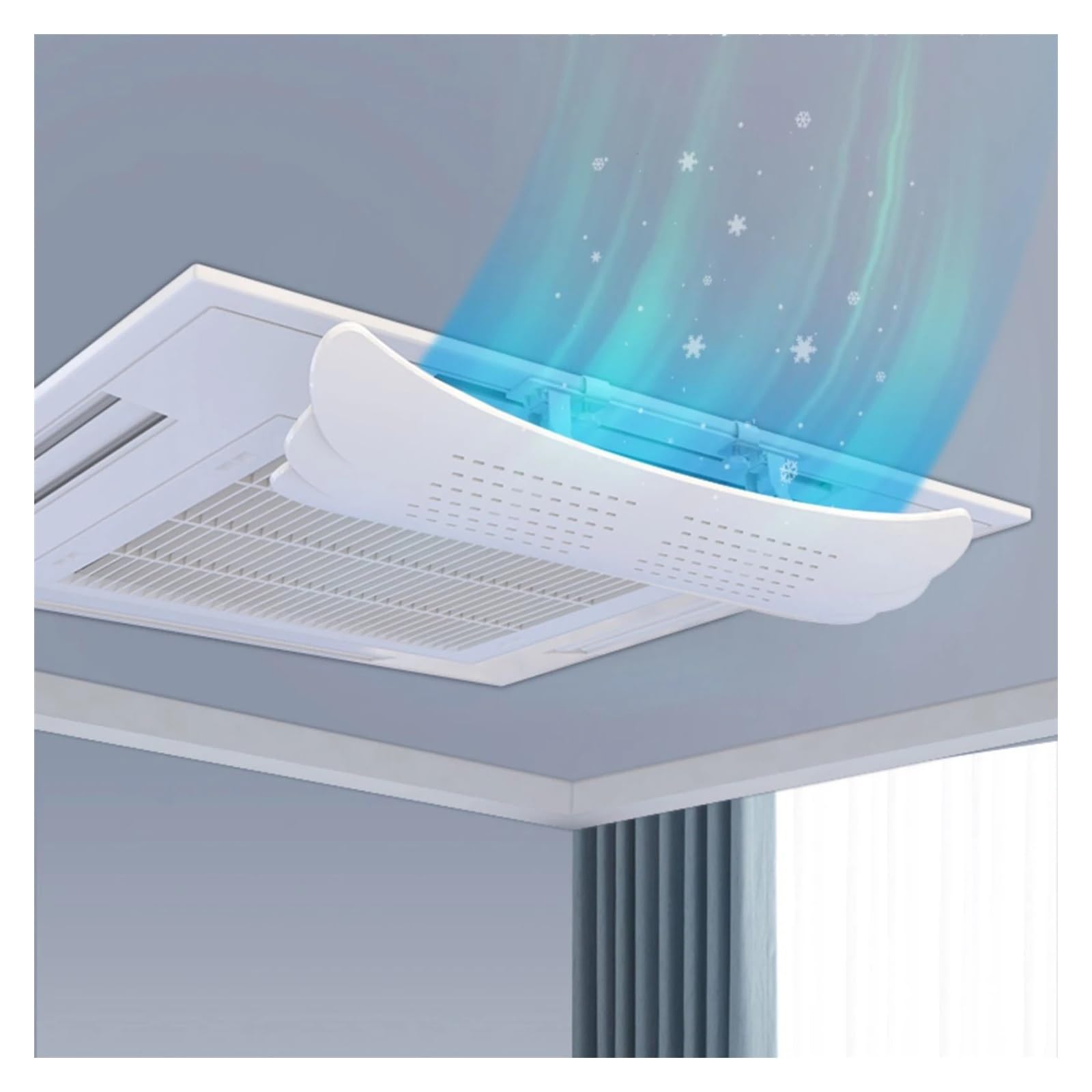 Deflector De Aire Acondicionado 4 Uds Deflector De Ventilación De Aire Acondicionado Central Ajustable Fácil De Instalar Parabrisas For Accesorios Del Hogar