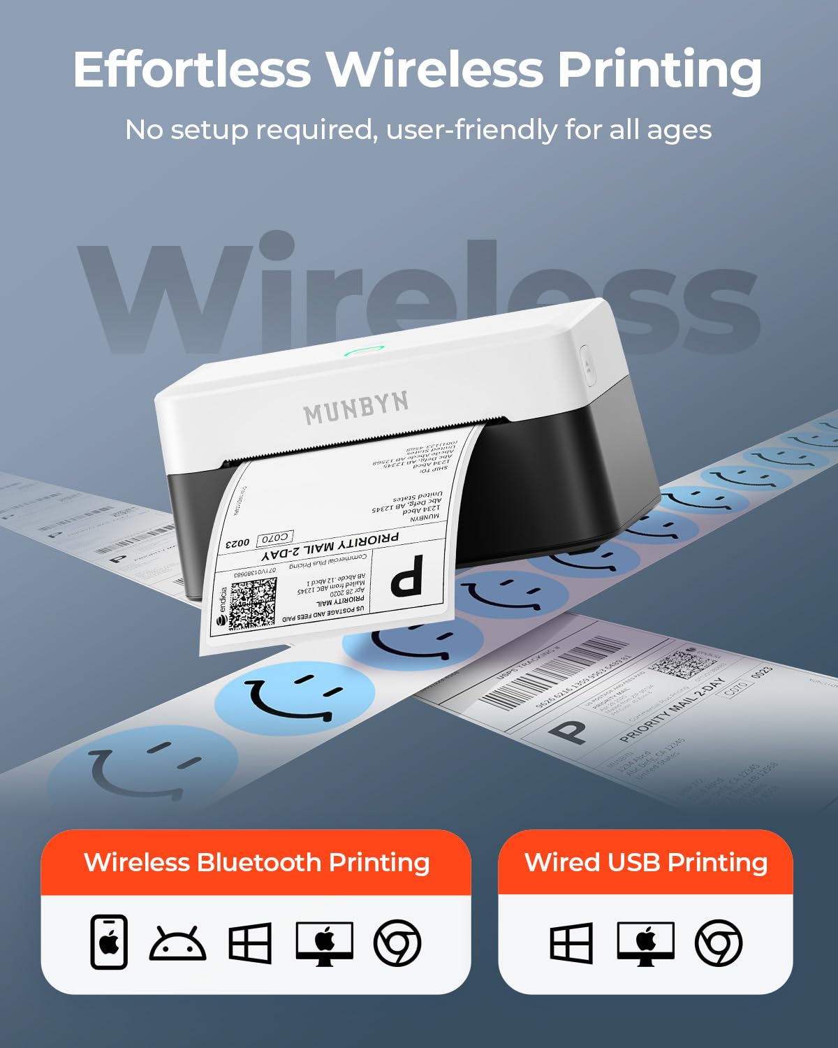 Amazon.com: MUNBYN Bluetooth Thermal Label Printer RW403B