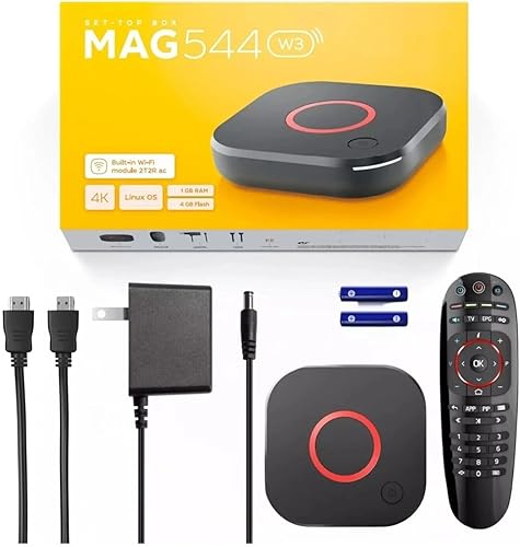 Mag 544W3 4K, banda dual integrada 2.4G5G WiFi Mag544W3 más rápido que mag 540w3 y mag 524w3 para soporte httpst.metheorangestore