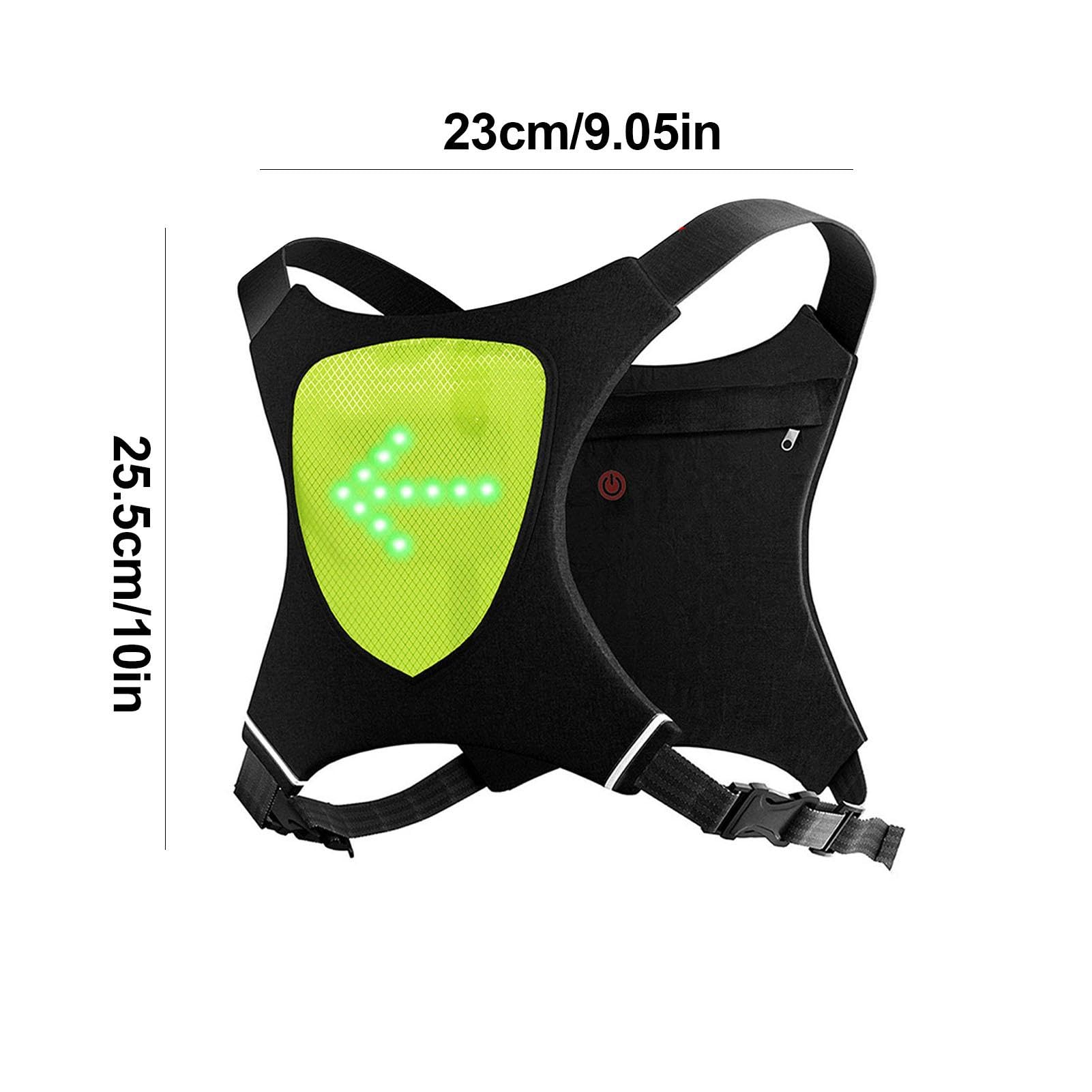 Gilet de cyclisme avec LED clignotante - gilet haute visibilité avec LED, vêtements de cyclisme pour la nuit | Gilet de course réfléchissant-gilet lumineux de guidage universel pour joggeurs, cyclisme