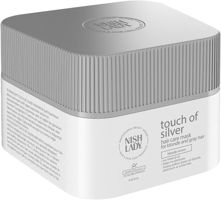 Nishlady Touch Of Silver Hair Care Mask 275 ml – Blonde Renew, hair care mask, for blonde and gray hair
