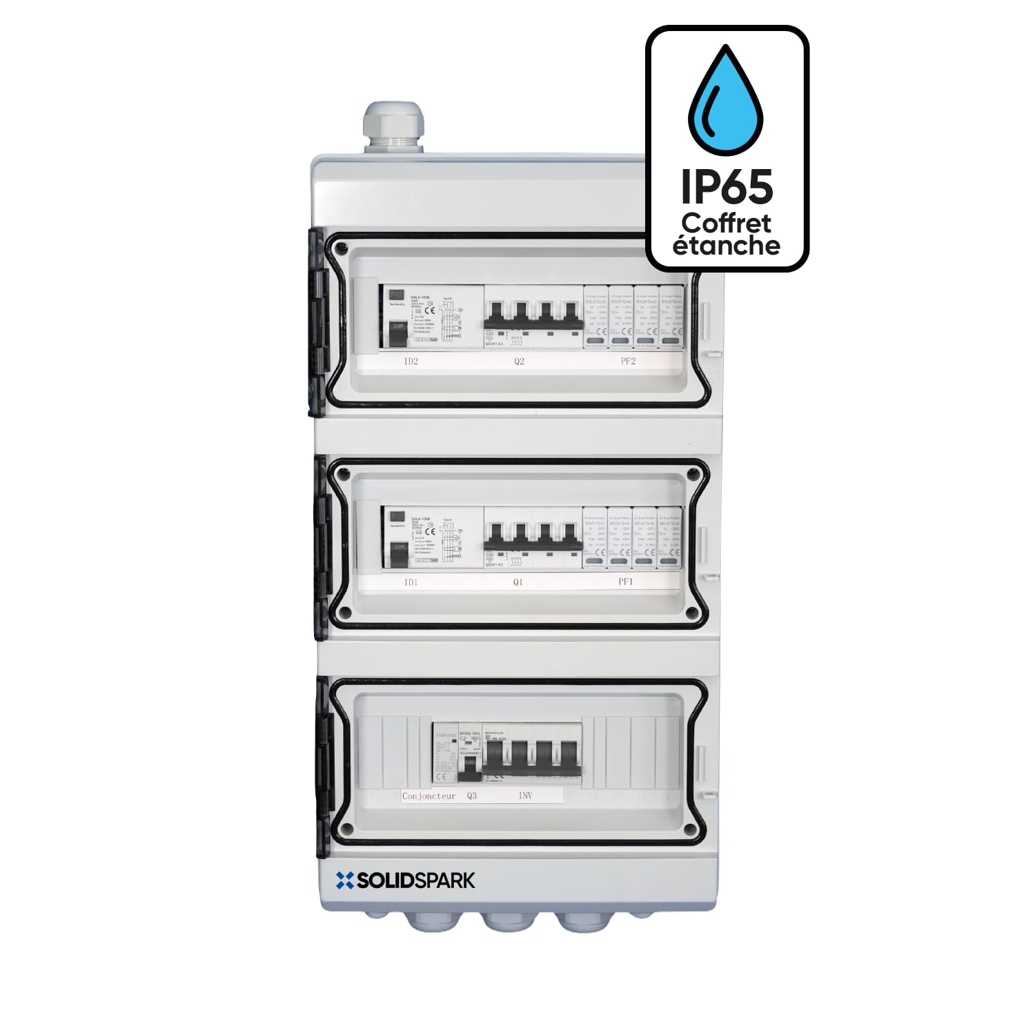 Coffret AC Triphasé 13kW Backup - Inverseur Source - IP65