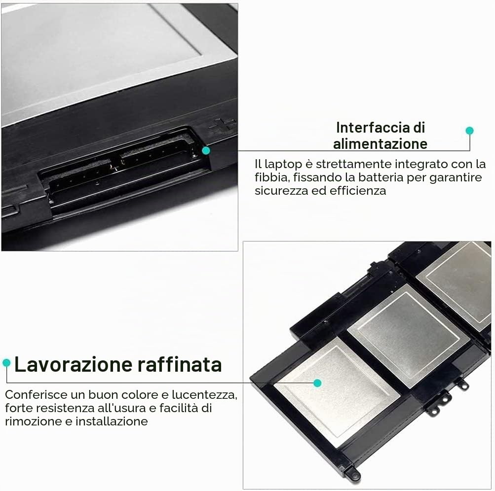 AKKEE G5M10 Laptop Batteria per Dell Latitude 14 E5450 E5550 15.6 inch Series Notebook 0WYJC2 8V5GX R9XM9 WYJC2 1KY05 7.4V 51Wh 4Cell