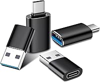 Temdan 4-Pack USB to USB-C & USB-C to USB-A OTG Adapters - Durable Aluminum for iPhone 15/16/17, MacBook Pro/Air, Samsung Galaxy S24 - Fast 1Gbps Transfer & 2A Charging