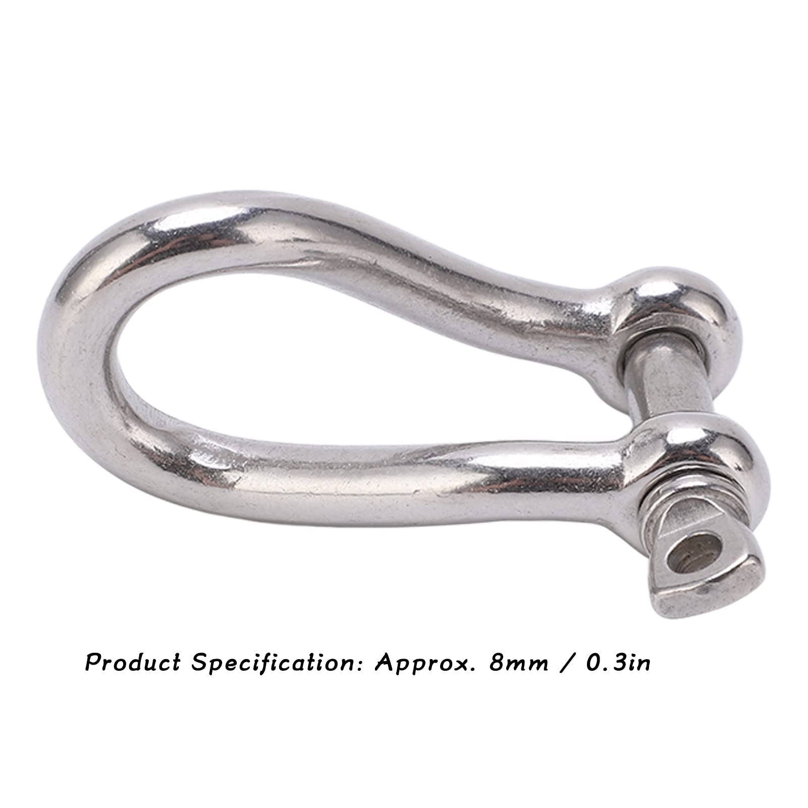 Yuecoom Twist Shackle, Marine Grade Twist Shackle, Stainless Steel Twisted Anchor Shackle for Hoisting, Ships, New Energy Safety Protection, Playgrounds, Strong Load Bearing