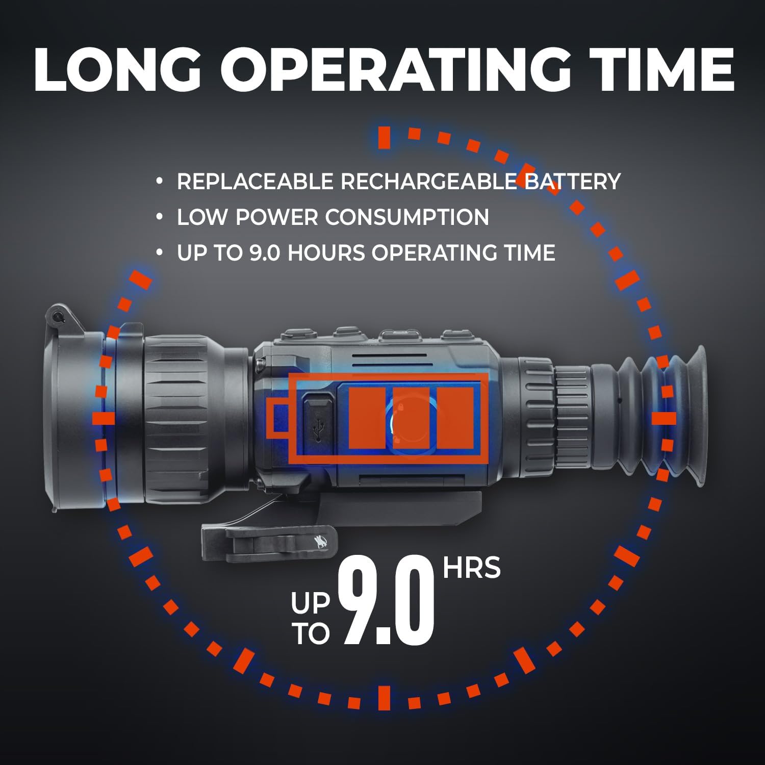 AGM Global Vision Clarion Dual Focus Thermal Imaging Scope – Switchable Base Magnification, 12μm Sensor, Video Recording, WiFi, Waterproof Thermal riflescope for Hunting