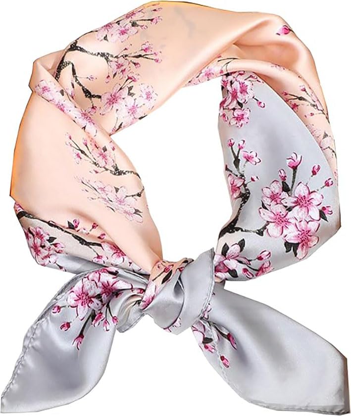 27.5-inch silky soft silk satin scarf bag hair towel gift