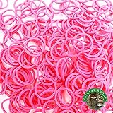 Beauty Town 1000 Pcs Rubber Bands Hair Band Soft Elastic Hair Accessories Braids Mini Hair Ties Stretchy Hair Ties No Damage Rubber Bands for Hair (4-Packs) (Pink)