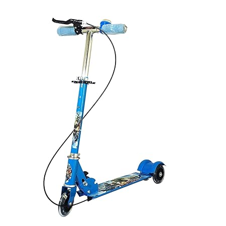 Buizel Basic Kids Ride On Leg Push Scooter Cycle with Break and Road Runner for Boys and Girls (4 - 8 Years Old Kids) 3 Wheel Foldable Scooter Cycle with Height Adjustment.