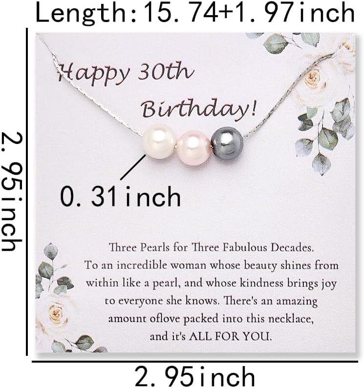 Elegant Birthday Necklace for Women Faux Pearl Choker Necklaces for Women Aesthetic Birthday Gifts for Her Beaded Necklaces - Image 2