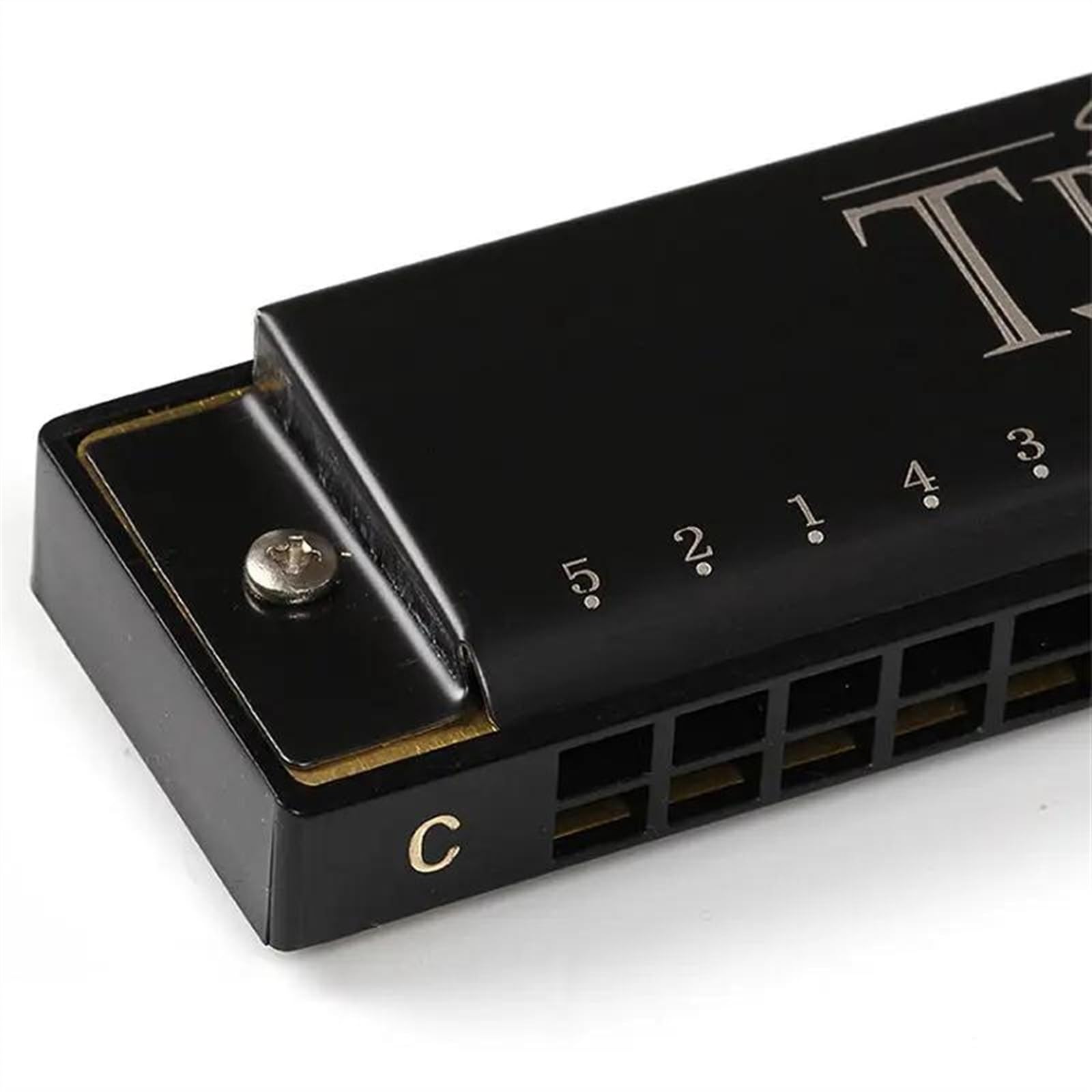 Mundharmonika 24 Löcher Tremolo Mundharmonika C Ton Tremolo(Black)